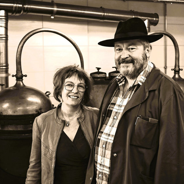Distillerie Artemisia distillers and owners, Claude-Alain Bugnon and Karine Bugnon