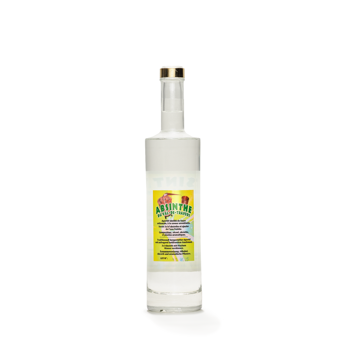 Distillerie Alain Rey Fée Vallonne absinthe blanche 50cl 53% back view