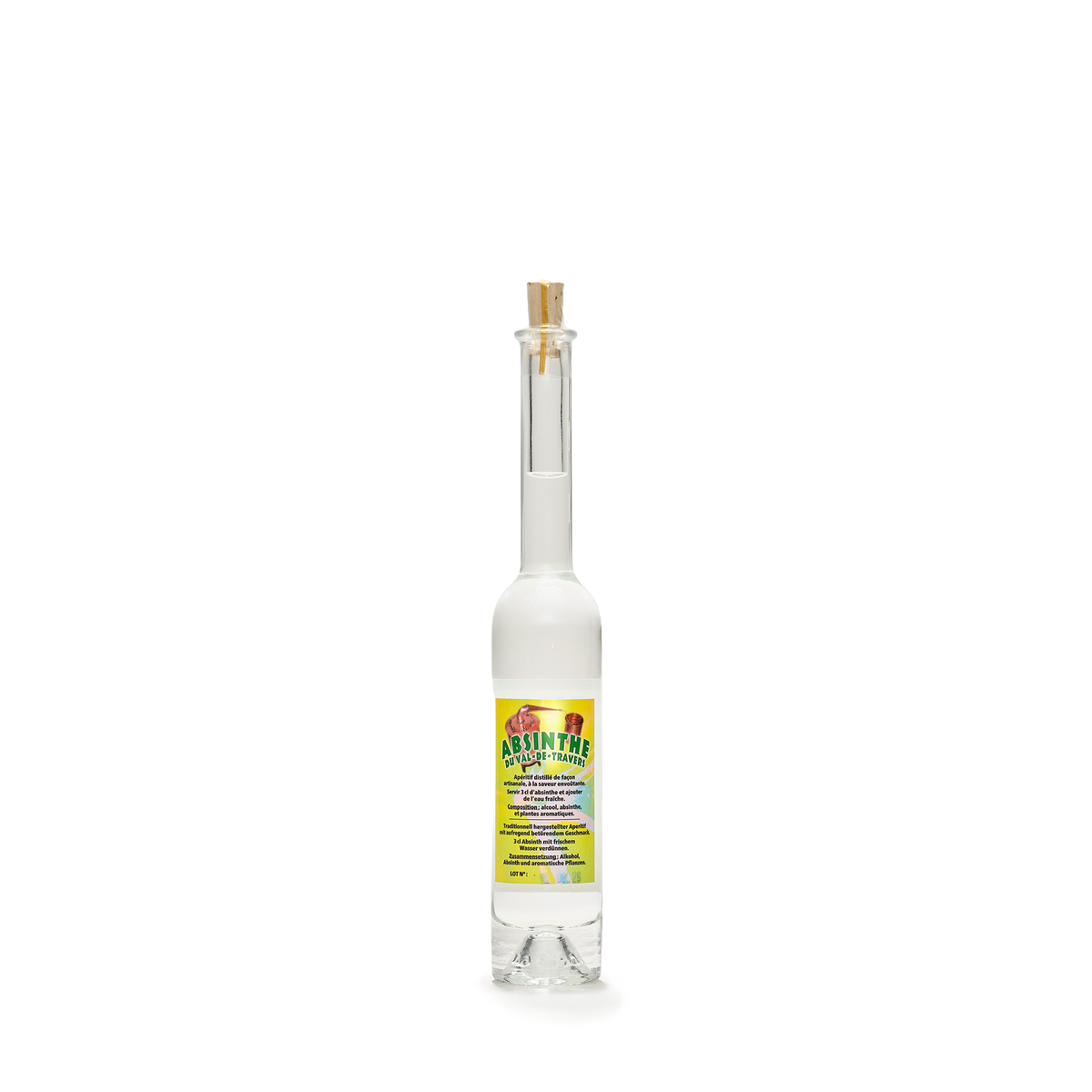 Distillerie Alain Rey Fée Vallonne absinthe blanche 10cl 53% back view