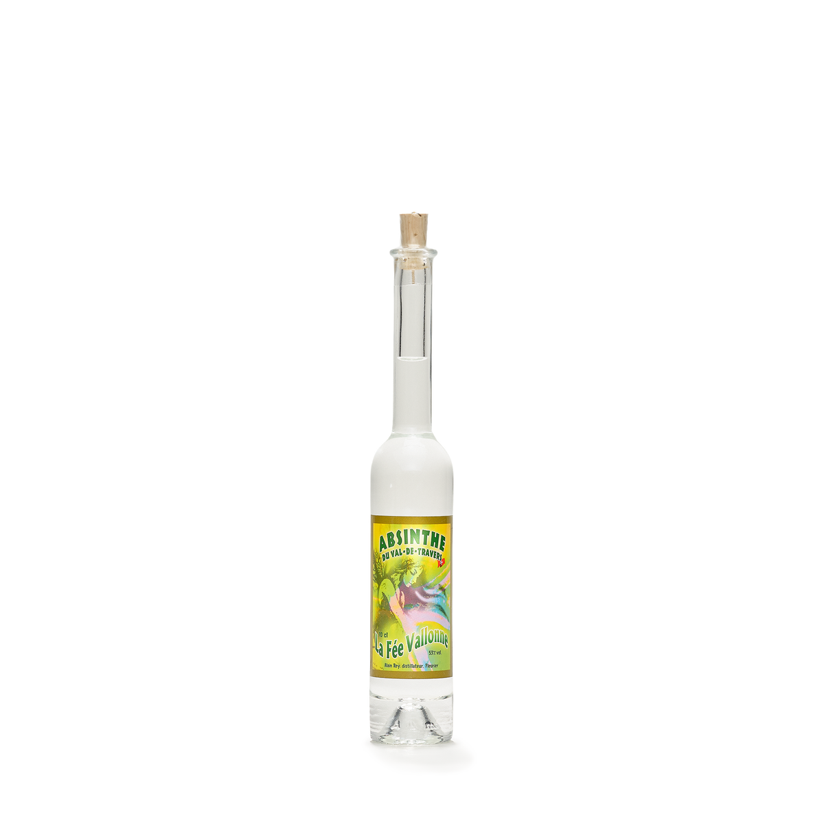 Distillerie Alain Rey Fée Vallonne absinthe blanche 10cl 53% front view