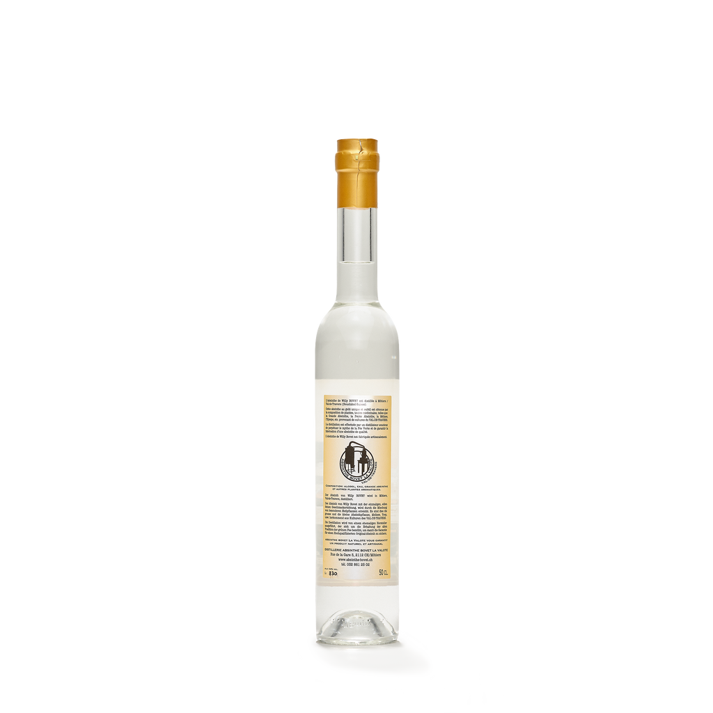 Distillerie Bovet-La Valote Le Chat absinthe blanche 50cl 54% back view