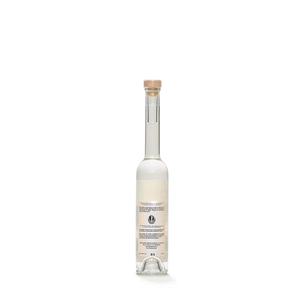 Distillerie Bovet-La Valote Le Chat absinthe blanche 10cl 54% back view