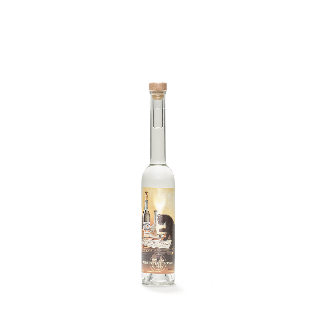 Distillerie Bovet-La Valote Le Chat absinthe blanche 10cl 54% front view