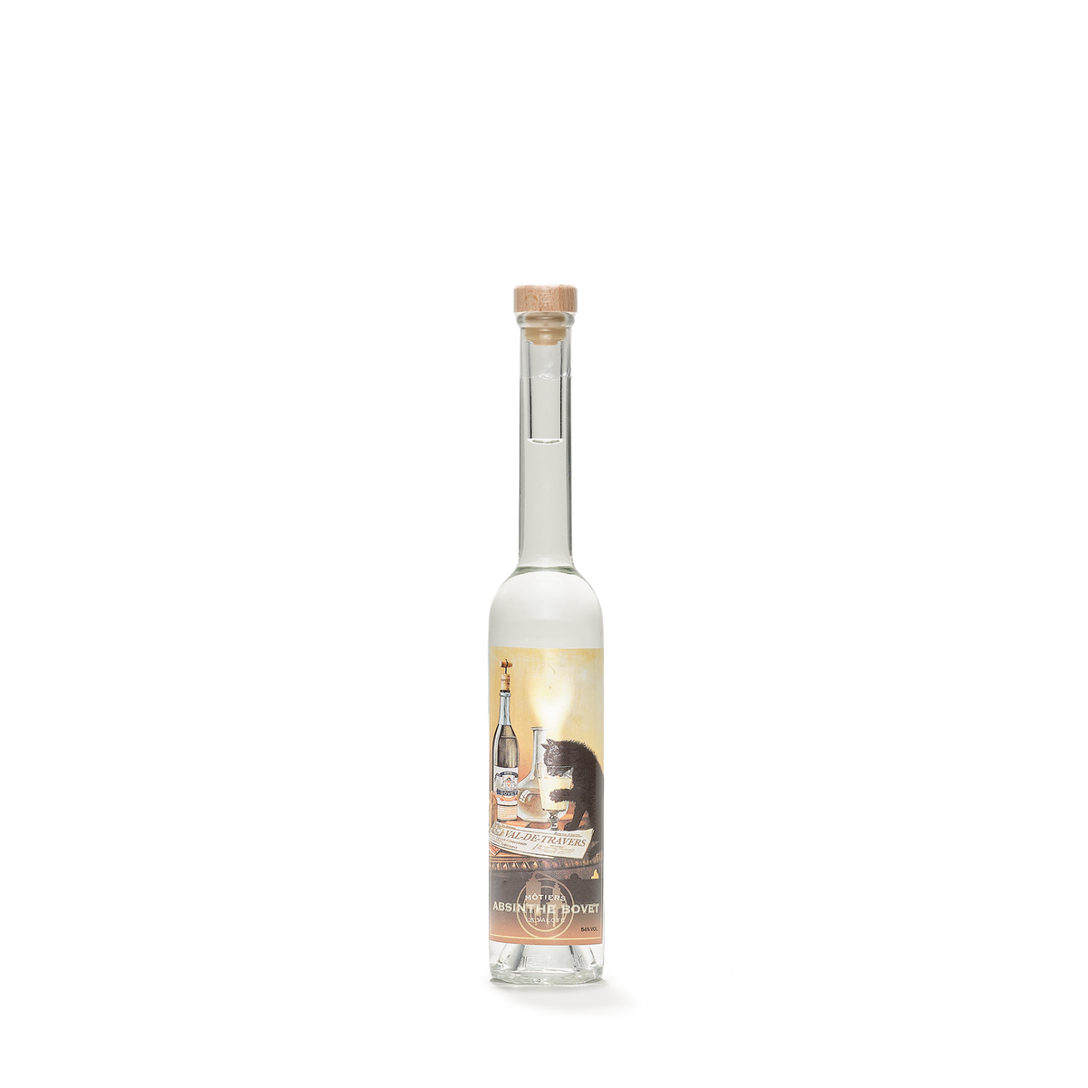 Distillerie Bovet-La Valote Le Chat absinthe blanche 10cl 54% front view