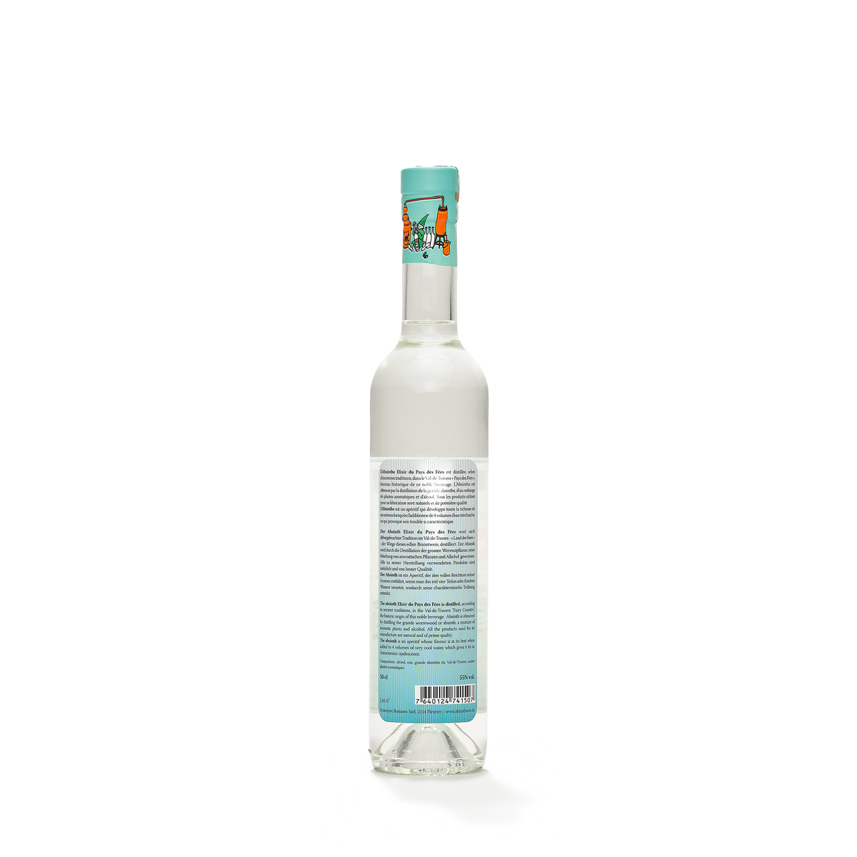 Absinthe Père François Elixir du Pays des Fées absinthe blanche 50cl 55% back view