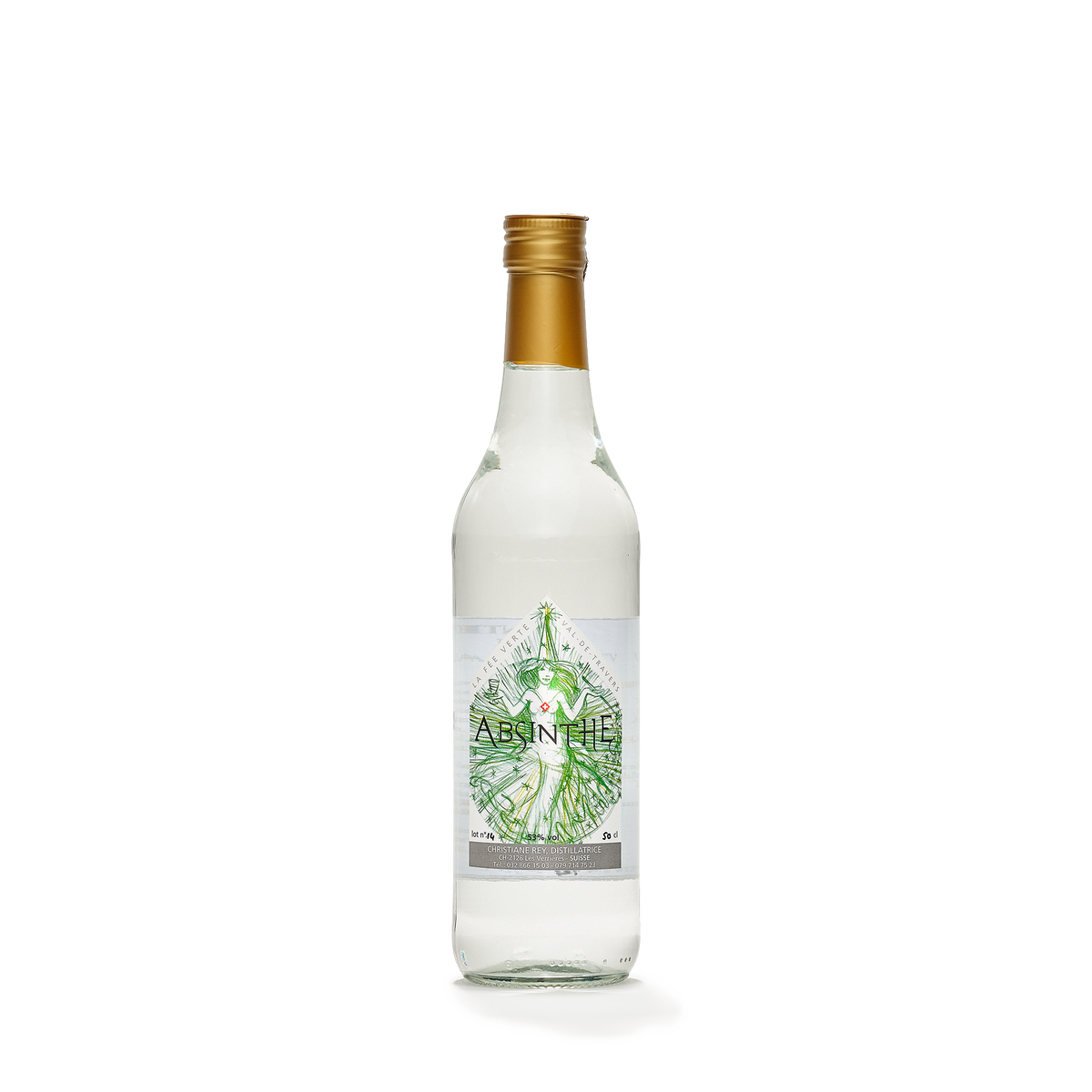 Distillerie Artisans de l'Absinthe Christiane Rey 53% 50cl front view