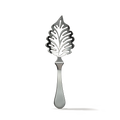 Leaf shaped absinthe spoon in metal