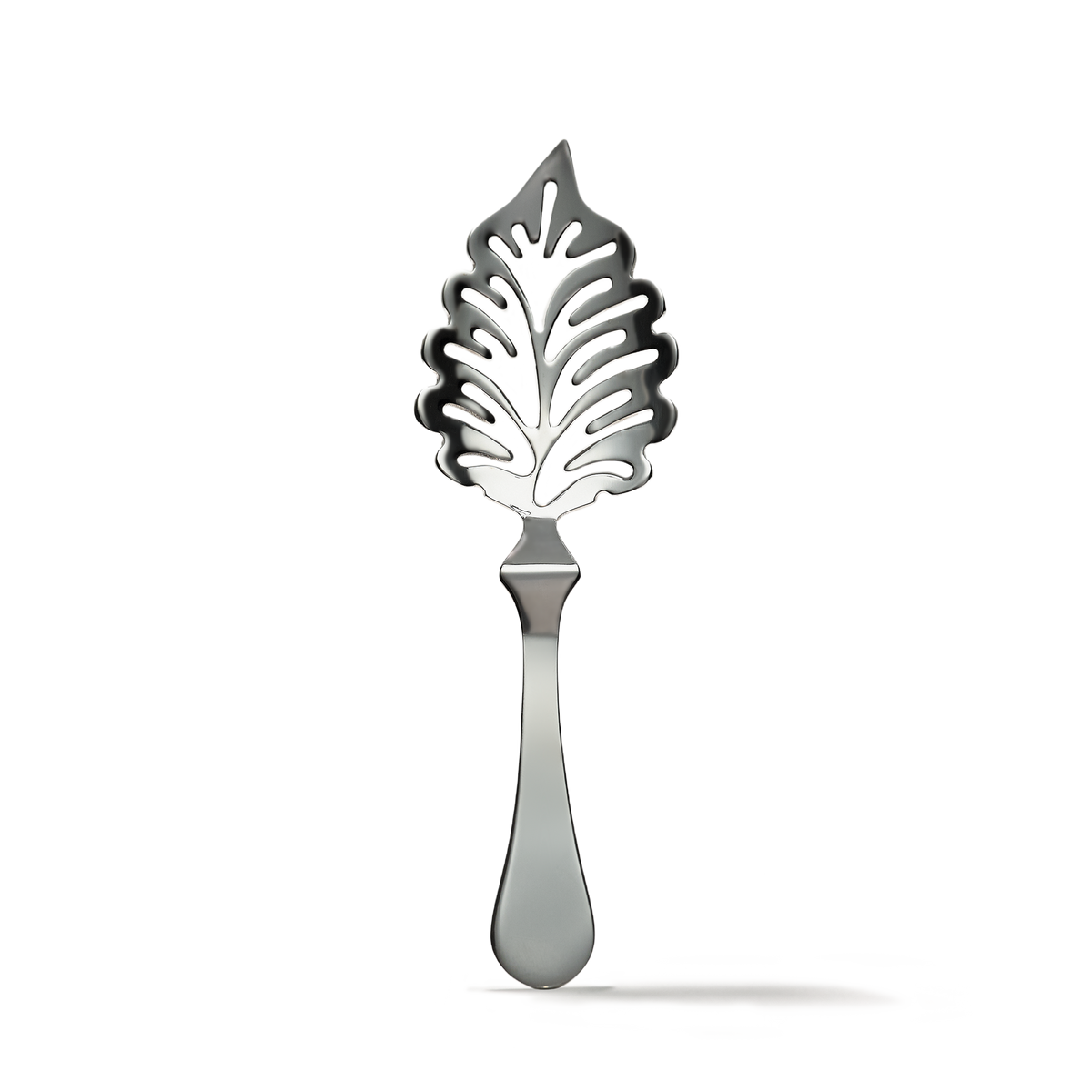 Leaf shaped absinthe spoon in metal