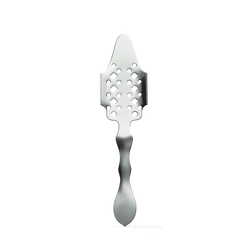 absinthe spoon with diamond pattern frontal view