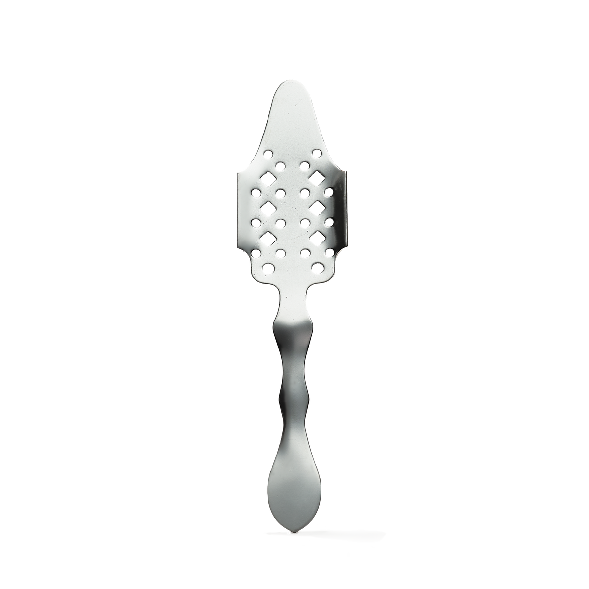 absinthe spoon with diamond pattern frontal view