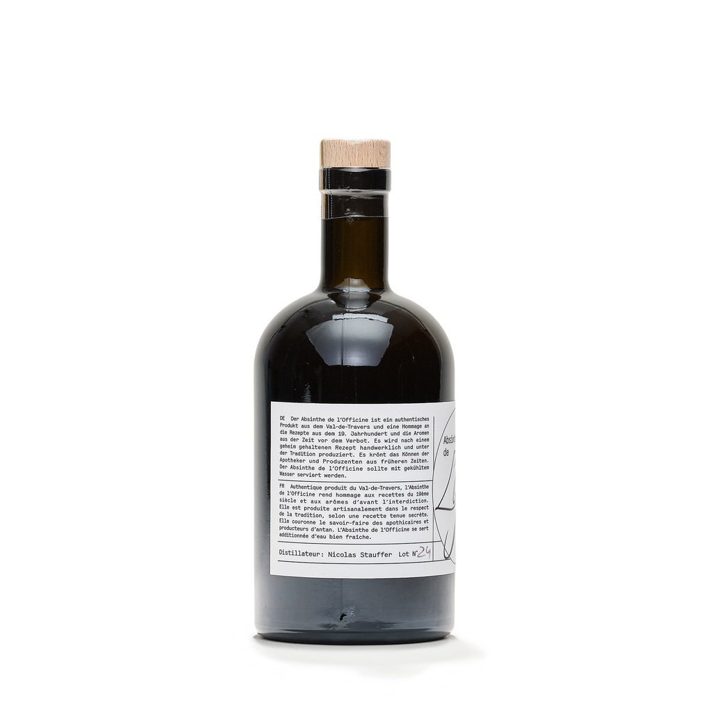 Distillerie DistAB Absinthe de L'Officine  absinthe verte 50cl 65% back view