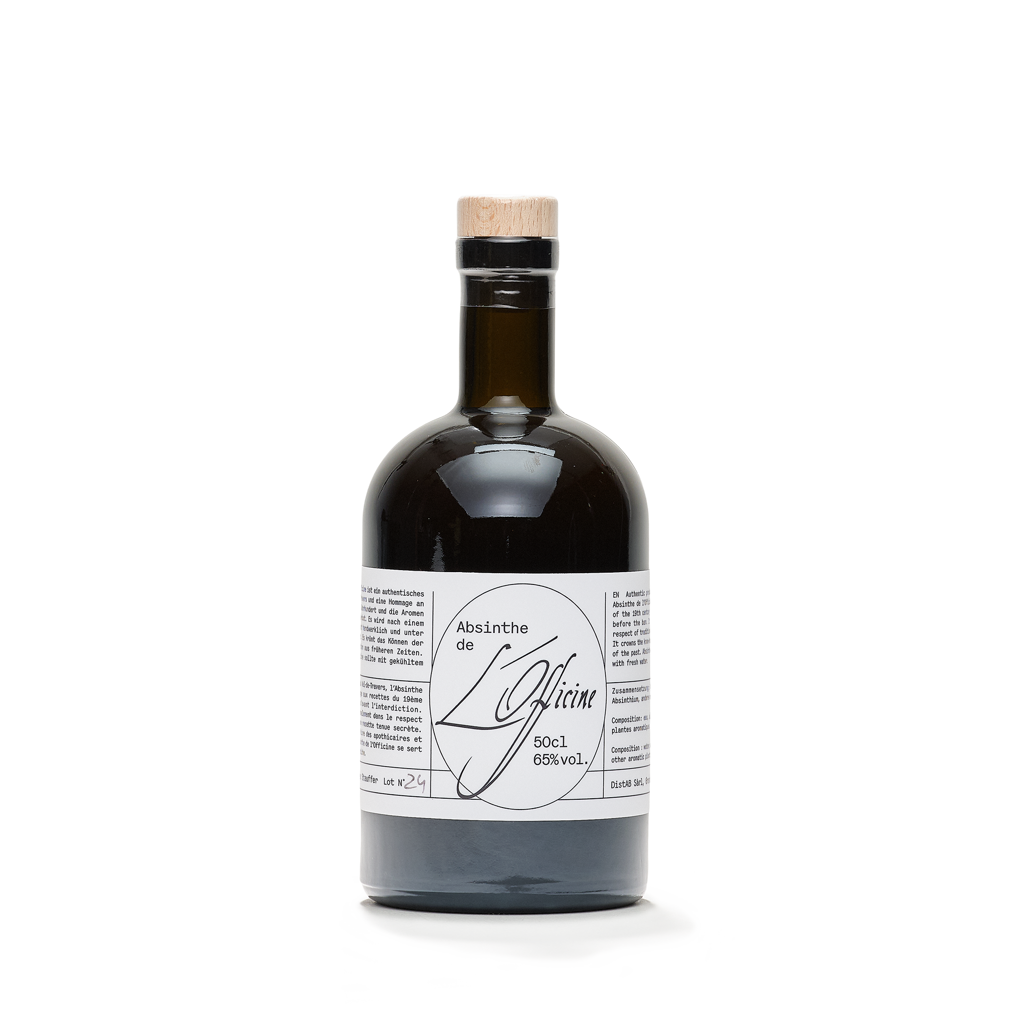 L'Officine 65% – Absinthe suisse premium 50 cl – Maison de l'Absinthe
