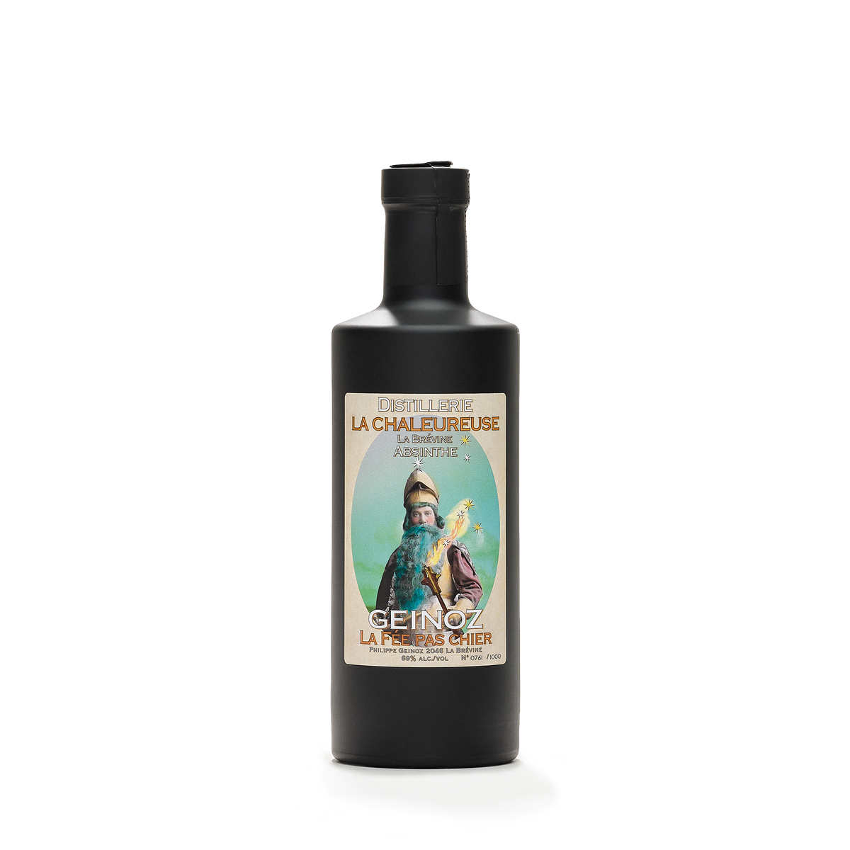 Distillerie La Chaleureuse La Fée Pas Chier absinthe verte 50cl 69% front view