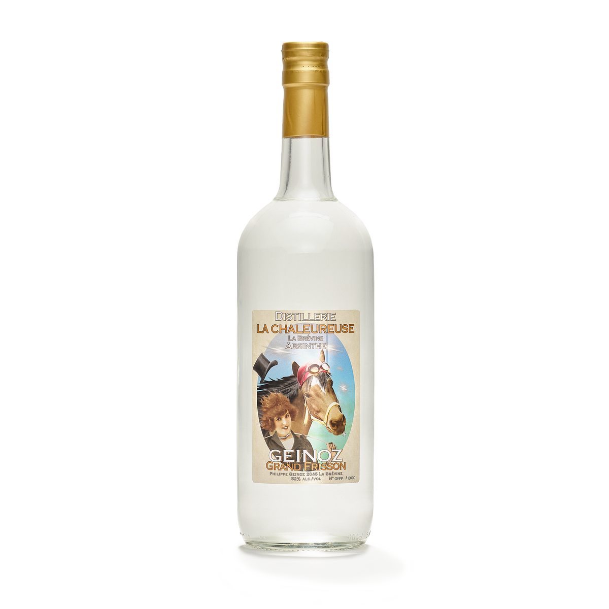 Distillerie La Chaleureuse Grand Frisson absinthe blanche 100cl 52% front view