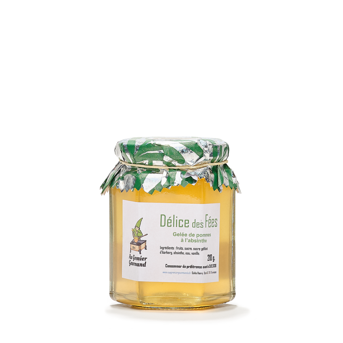 Délice des Fées absinthe infused apple jam front view