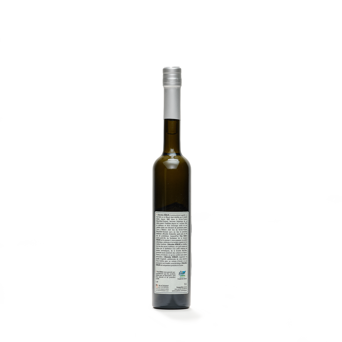 Absinthe Kübler absinthe blanche 10cl 53% back view