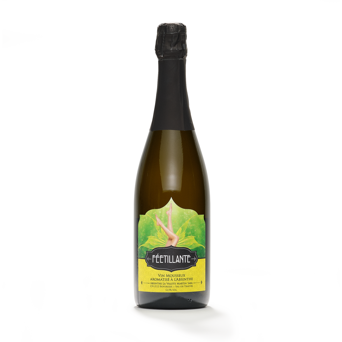 Distillerie La Valote-Martin Féetillante absinthe infused sparkling wine 75cl 12,5% front view