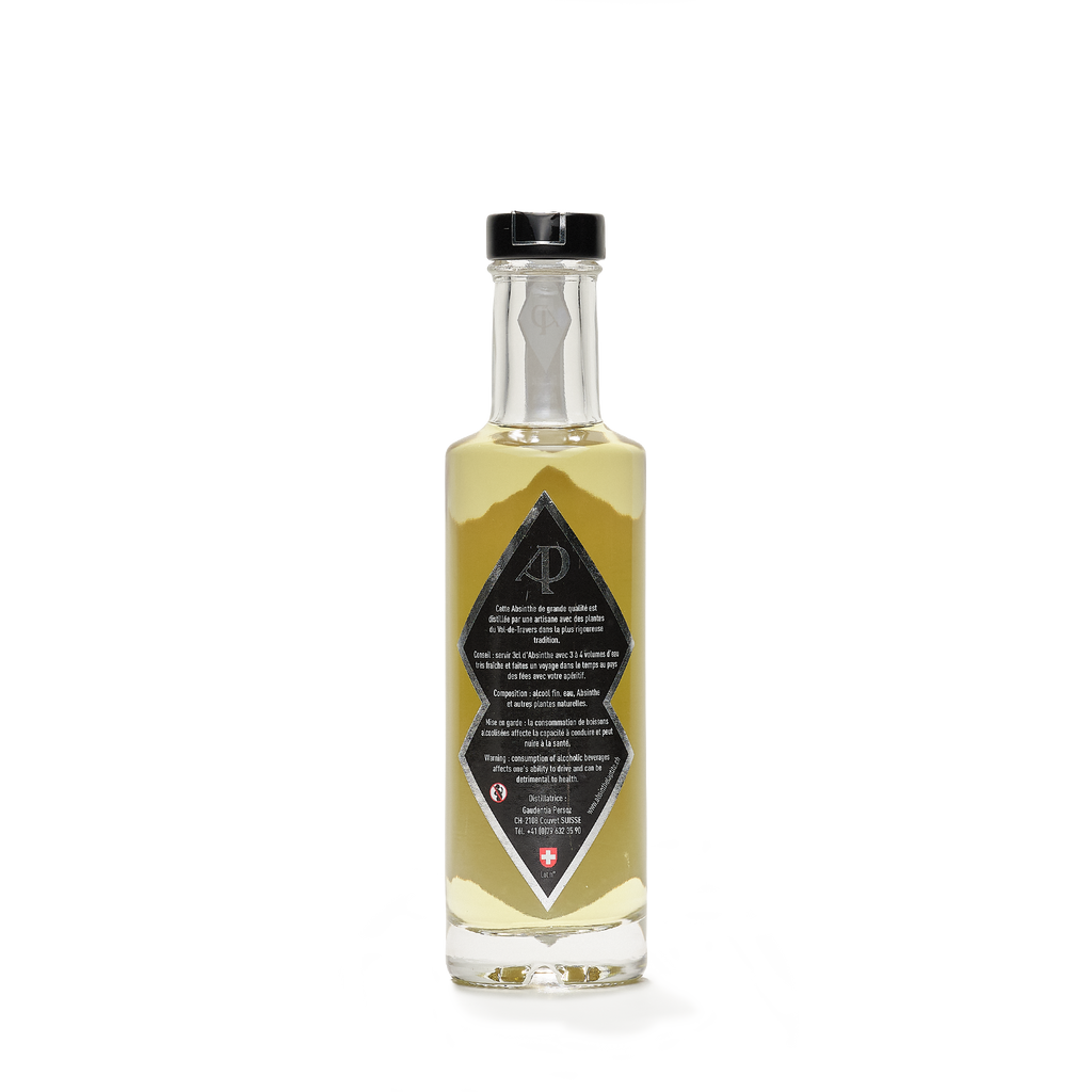 Distillerie Persoz Valdetra'verte absinthe verte 20cl 65% back view