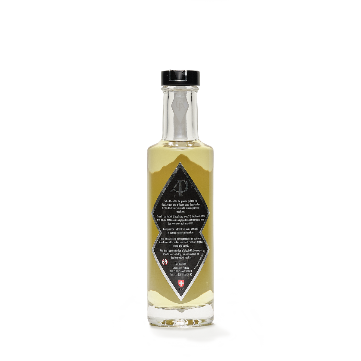 Distillerie Persoz Valdetra'verte absinthe verte 20cl 65% back view