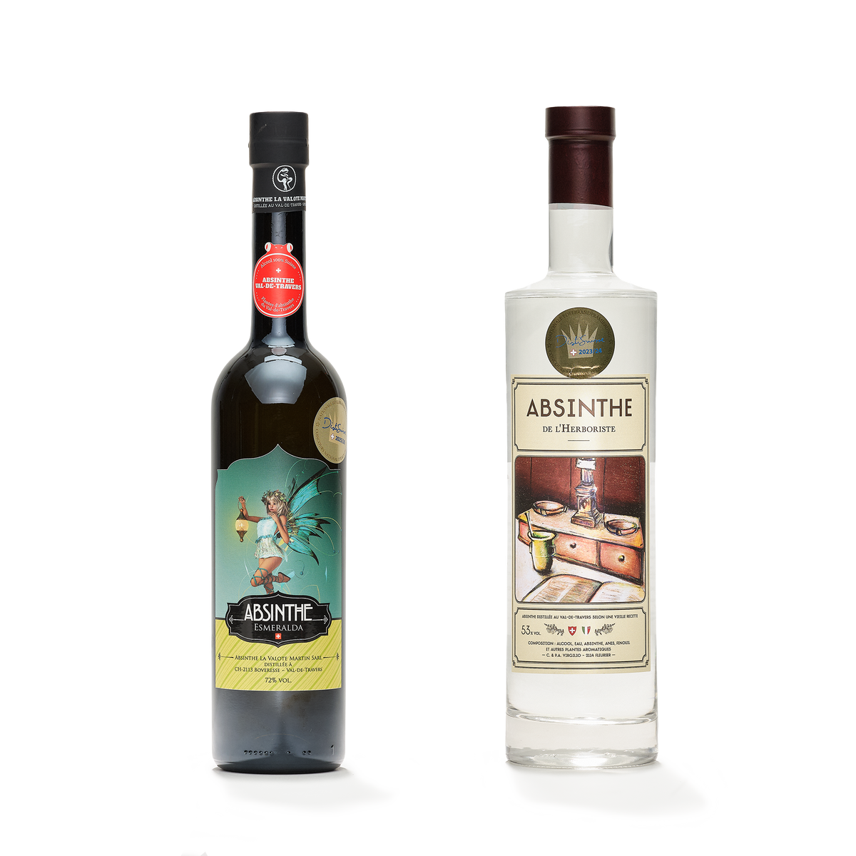 Stellen Sie Ihr Absinthe-Duo aus dem Val-de-Travers zusammen — 2 × 70 cl