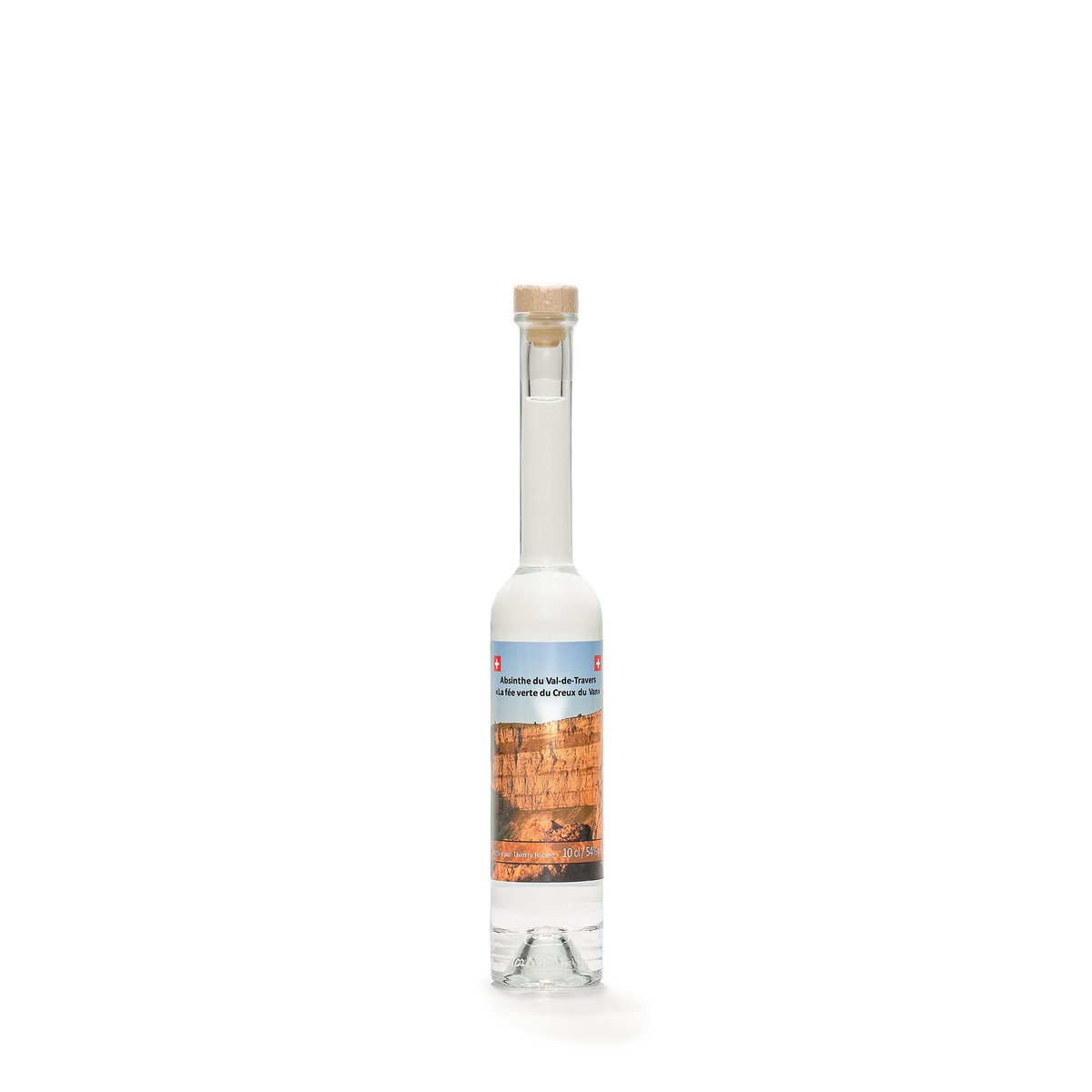 Distillerie Thierry Racine La Creux du Van absinthe blanche 10cl 54% front view