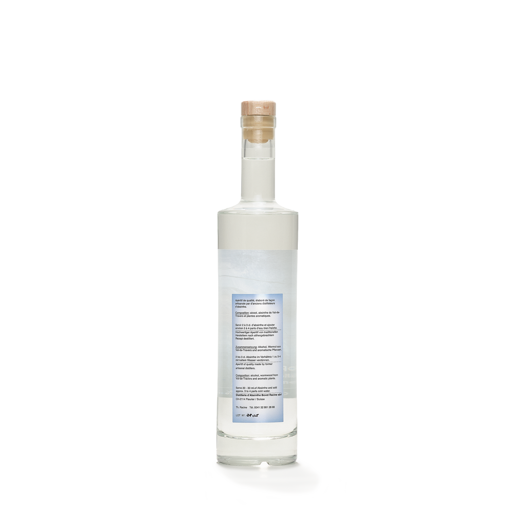 Distillerie Thierry Racine L'Opaline absinthe blanche 50cl 54% back view