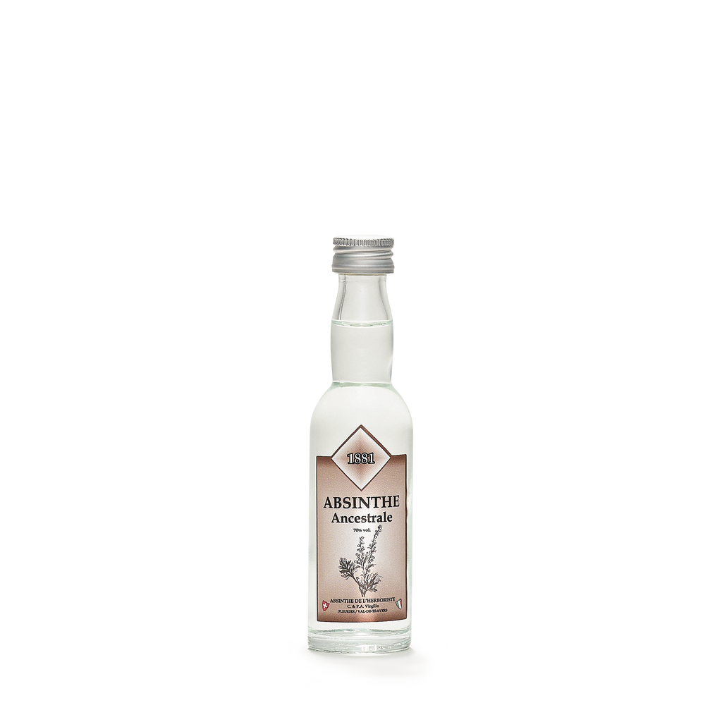 Distillerie L'Herboriste L'Ancestrale absinthe blanche 04cl 70% front view