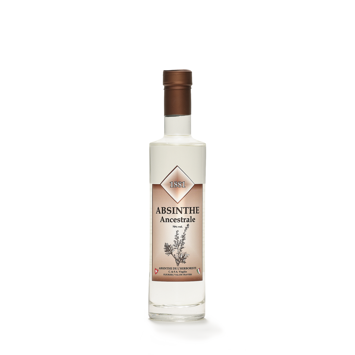 Distillerie L'Herboriste absinthe blanche L'Ancestrale 35cl 70% front view