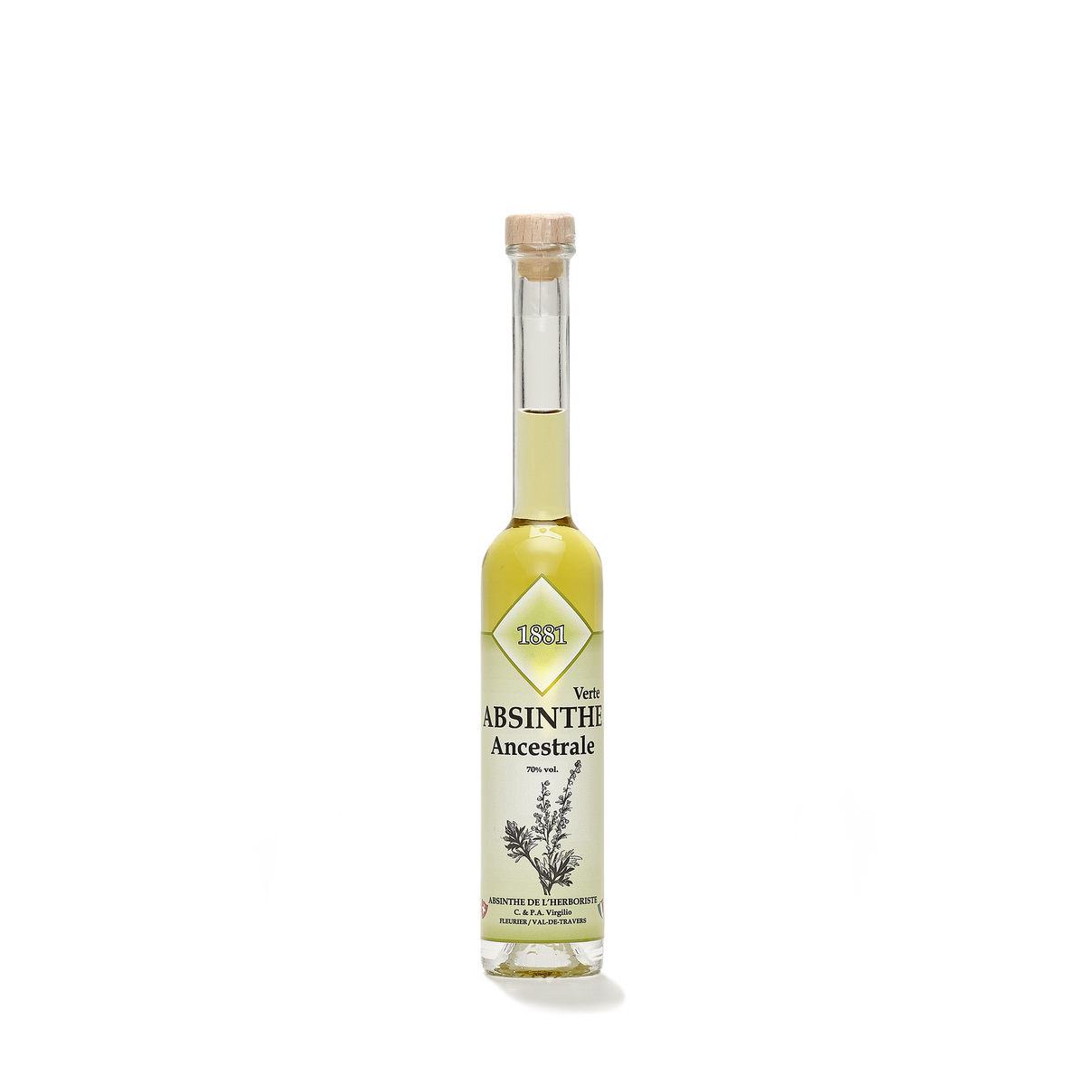 Distillerie L'Herboriste absinthe verte L'Ancestrale 35cl 70% front view