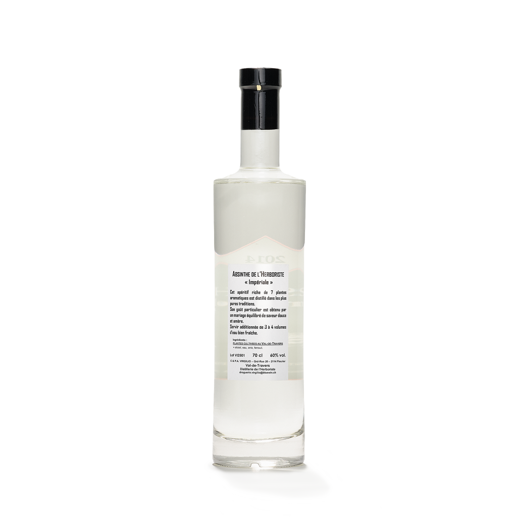 Distillerie L'Herboriste L'Impériale absinthe blanche 70cl 60% back view