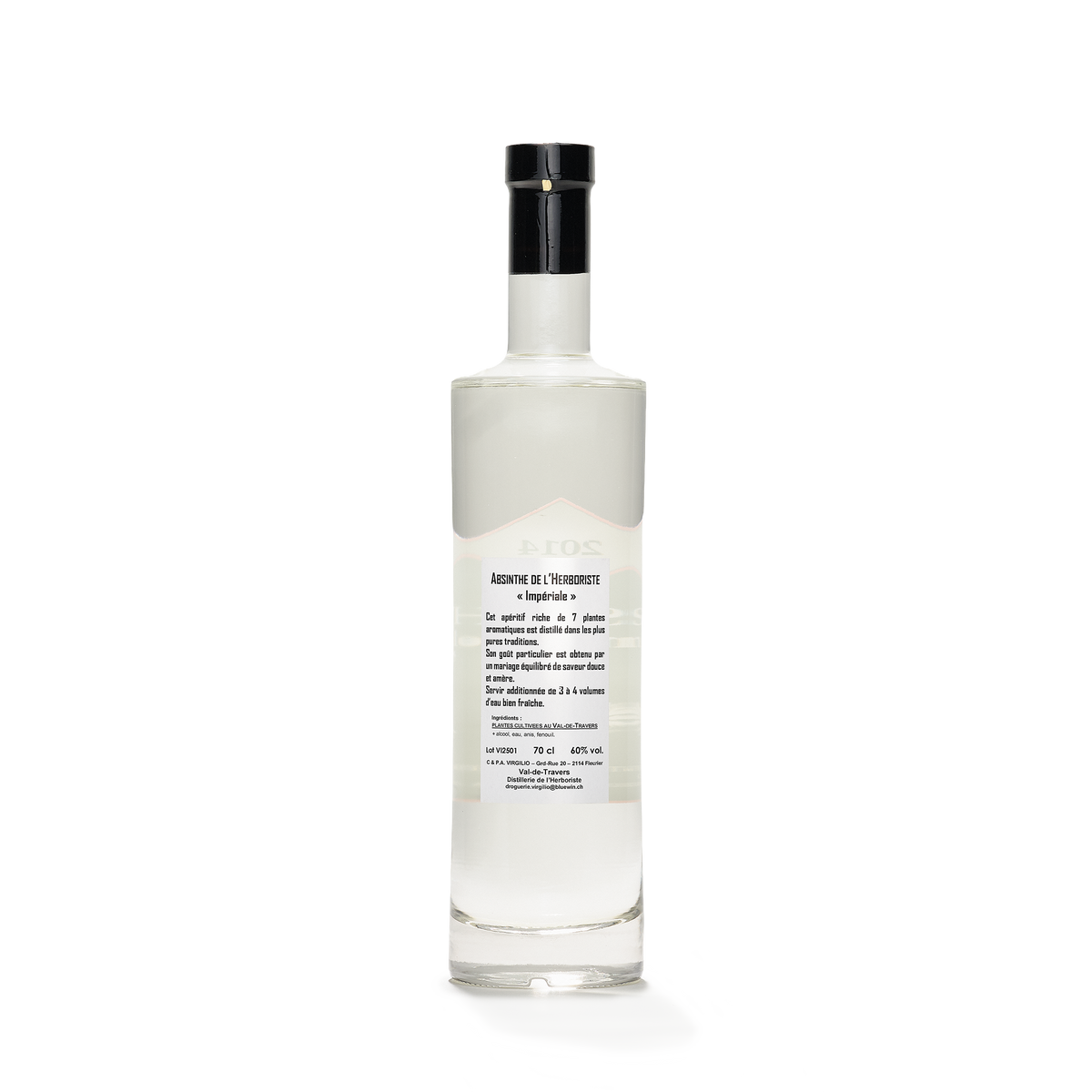 Distillerie L'Herboriste L'Impériale absinthe blanche 70cl 60% back view