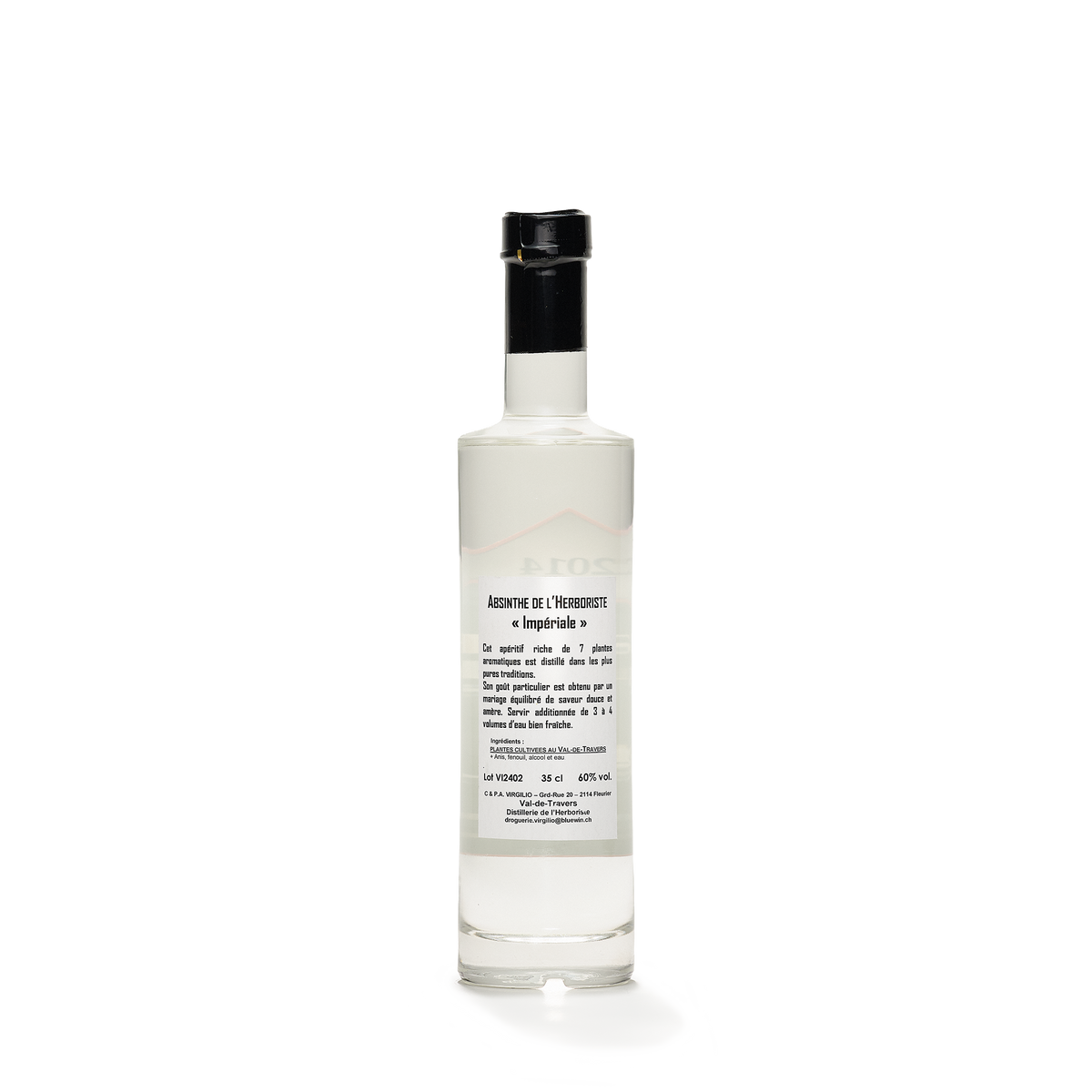 Distillerie L'Herboriste L'Impériale absinthe blanche 35cl 60% back view