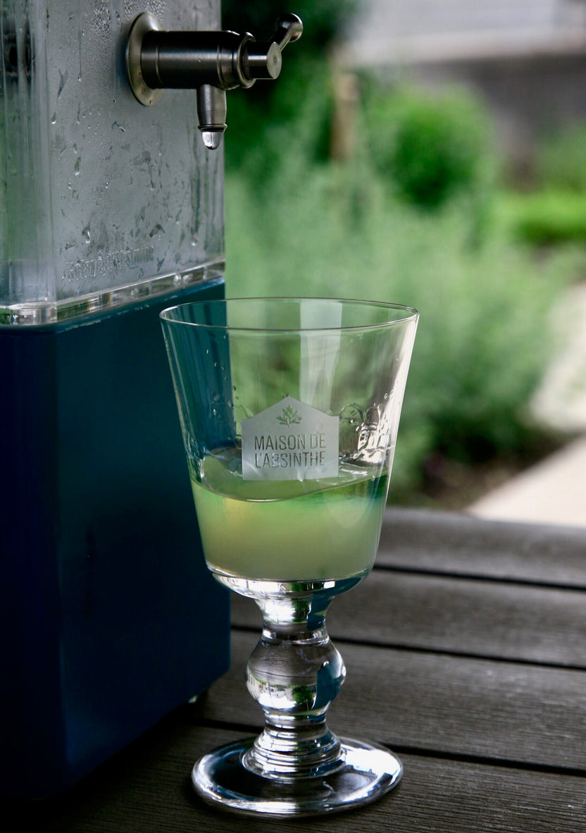 A glass of absinthe served during the Maison de l'Absinthe tenth-anniversary open day