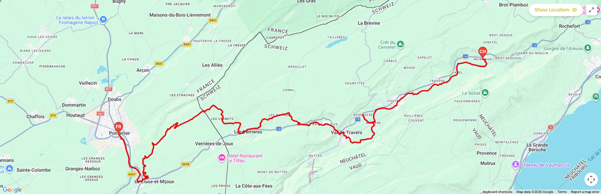 Interactive map of the Route de l'Absinthe