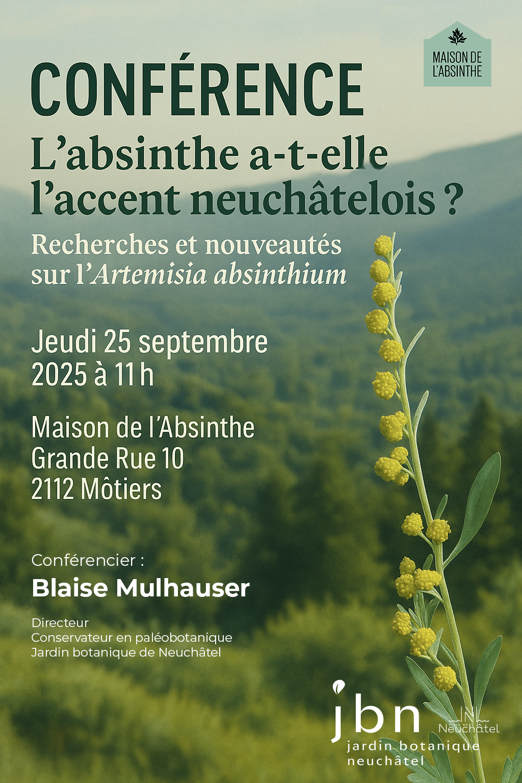 Conférence : l’absinthe a-t-elle l’accent neuchâtelois ?